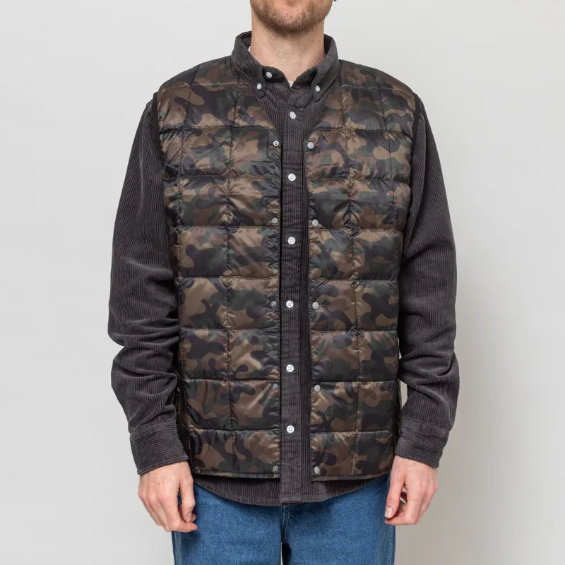 Taion V-Neck Button Down Vest Regular Camo