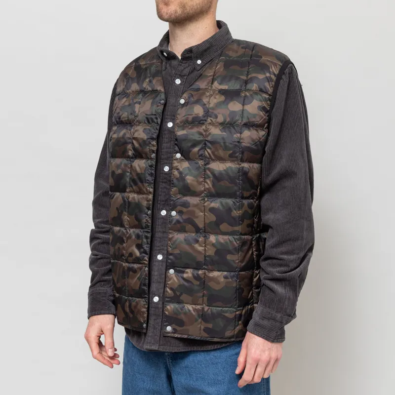 Taion V-Neck Button Down Vest Regular Camo-1