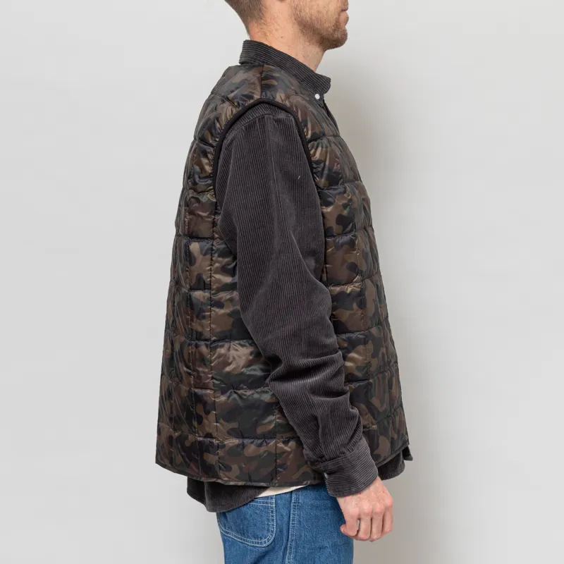 Taion V-Neck Button Down Vest Regular Camo-4