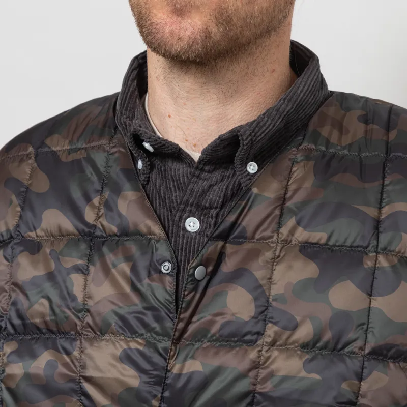 Taion V-Neck Button Down Vest Regular Camo-5