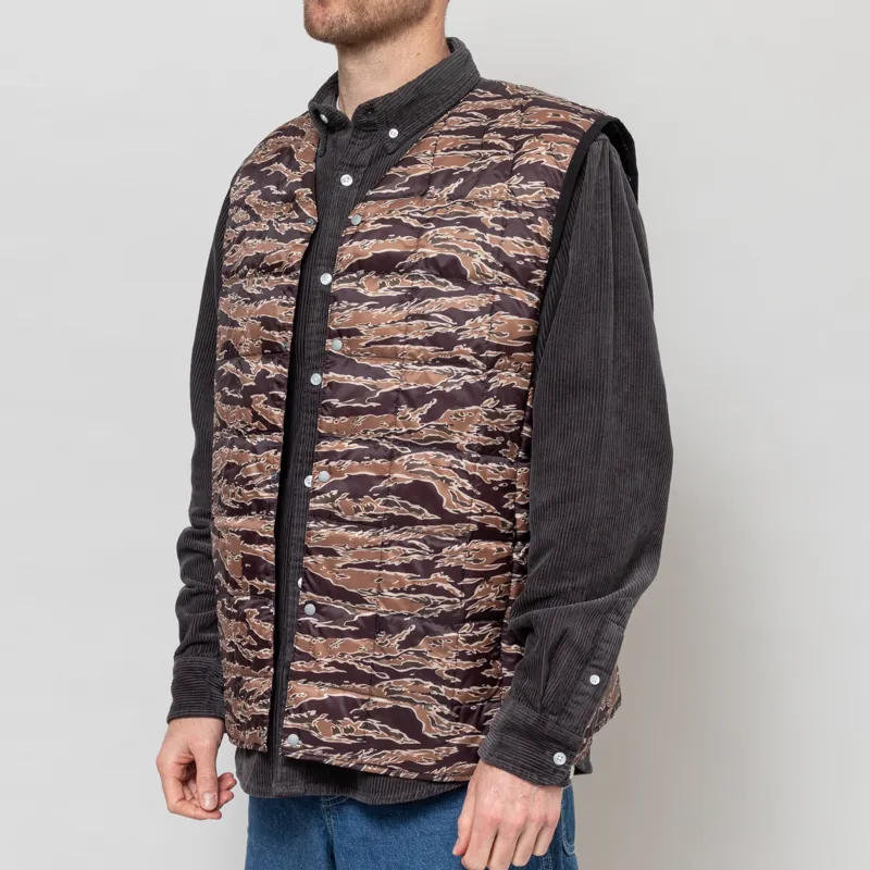 Taion V-Neck Button Down Vest Tiger Camo-2