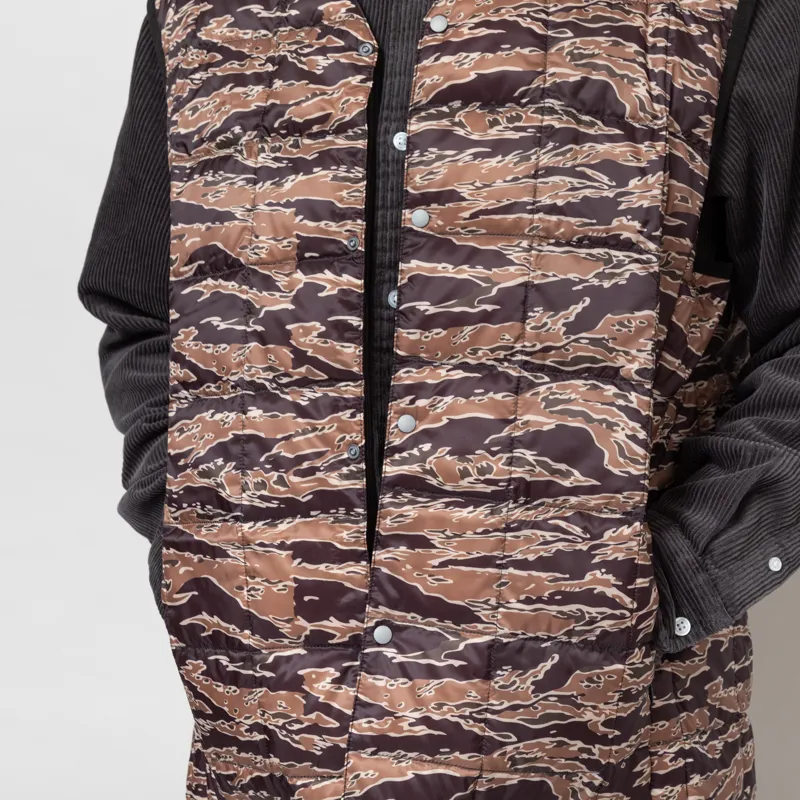 Taion V-Neck Button Down Vest Tiger Camo-9