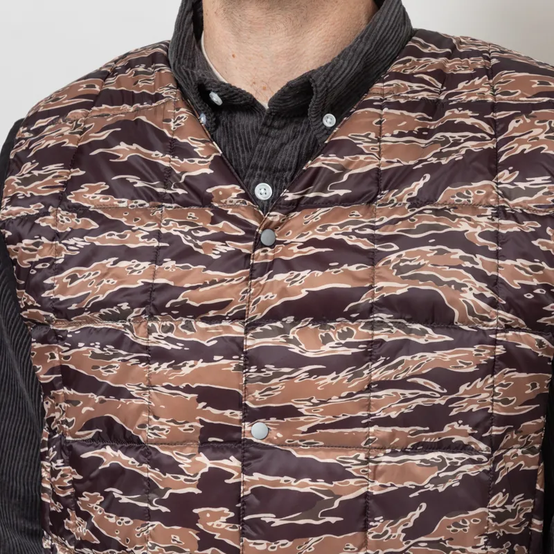 Taion V-Neck Button Down Vest Tiger Camo-7