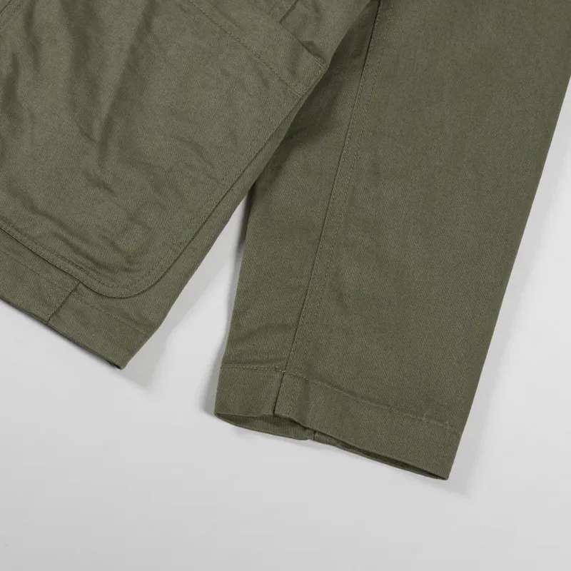 Universal Works Bakers Jacket Light Olive Twill-9