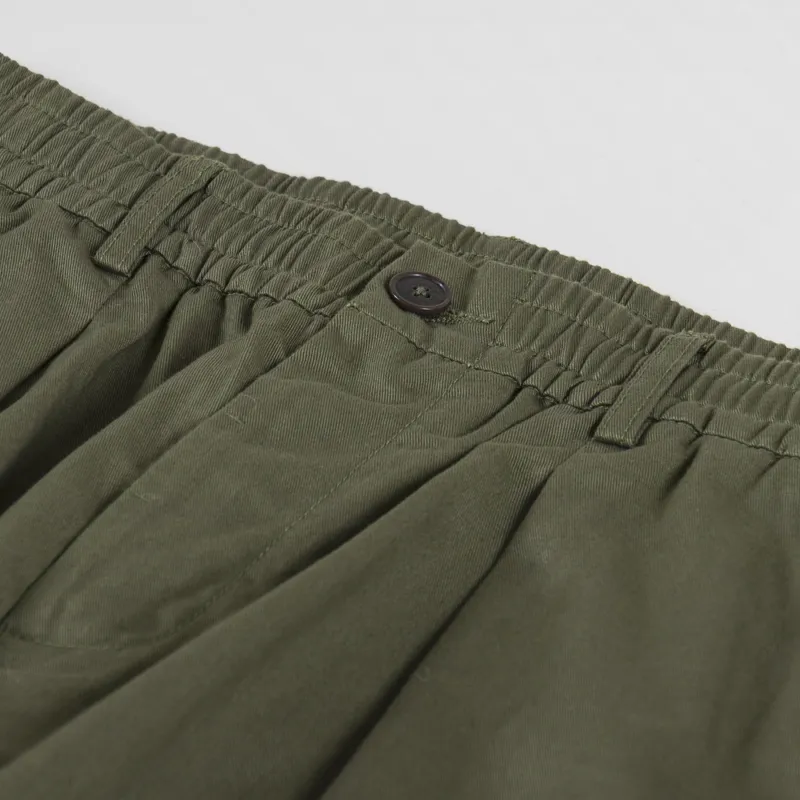 Universal Works Pleated Track Pant Light Olive Twill-9
