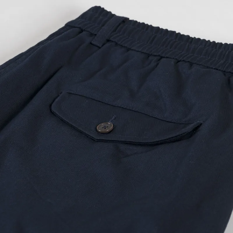 Universal Works Pleated Track Pant Navy Twill-7
