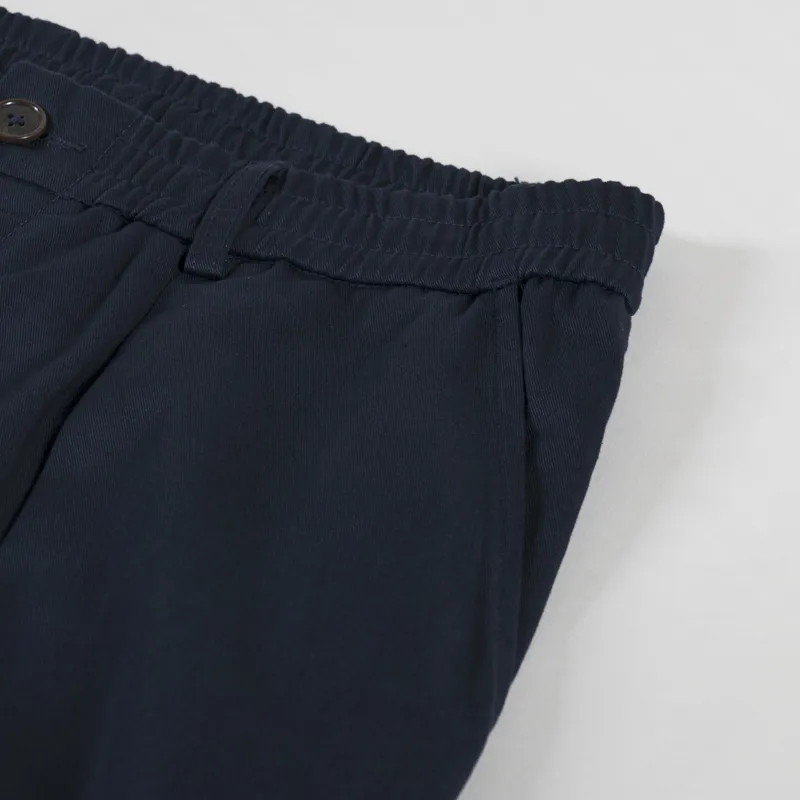 Universal Works Pleated Track Pant Navy Twill-9