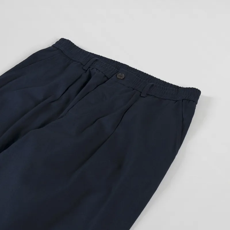 Universal Works Pleated Track Pant Navy Twill-4