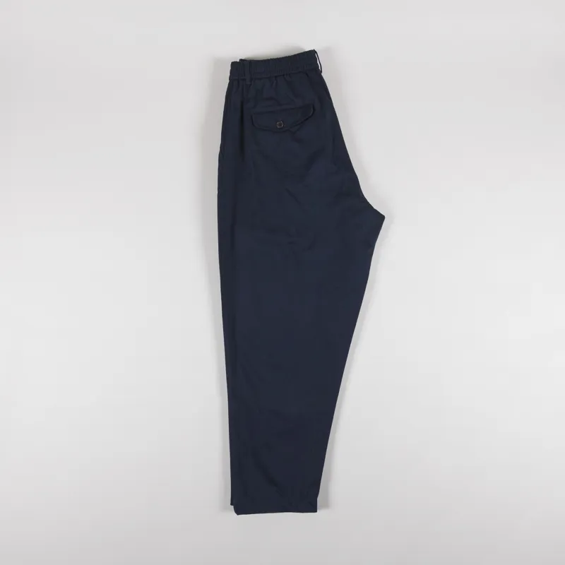 Universal Works Pleated Track Pant Navy Twill-2