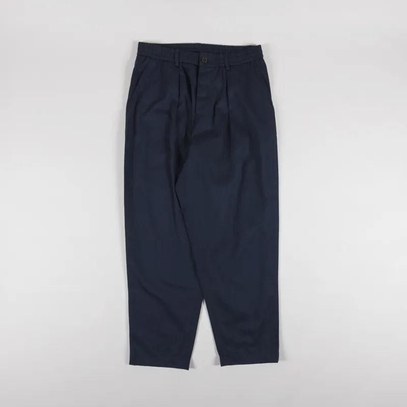Universal Works Pleated Track Pant Navy Twill-1