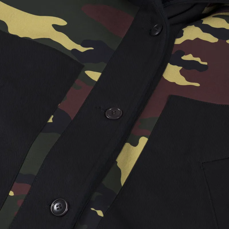 Girls of Dust Womens Army Trench Reversible Doppio Camo Navy-10