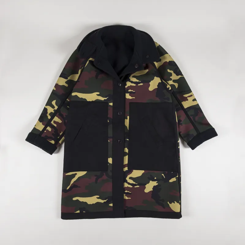 Girls of Dust Womens Army Trench Reversible Doppio Camo Navy-7