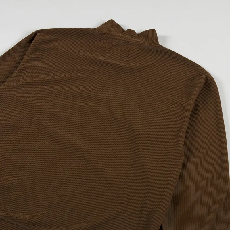 Girls of Dust Womens Zipper Pullover Rib Peluche Capuccino-7