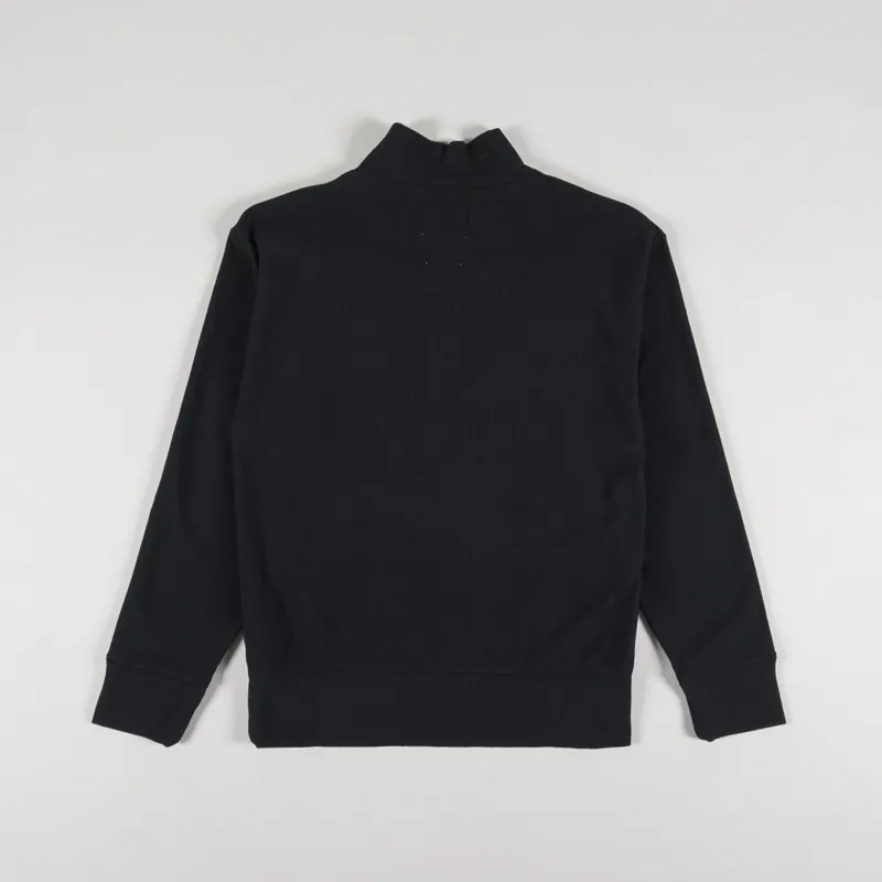 Girls of Dust Womens Zipper Pullover Rib Peluche Black-1