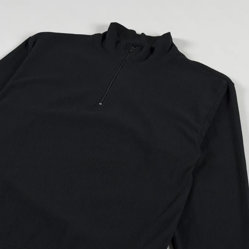 Girls of Dust Womens Zipper Pullover Rib Peluche Black-5