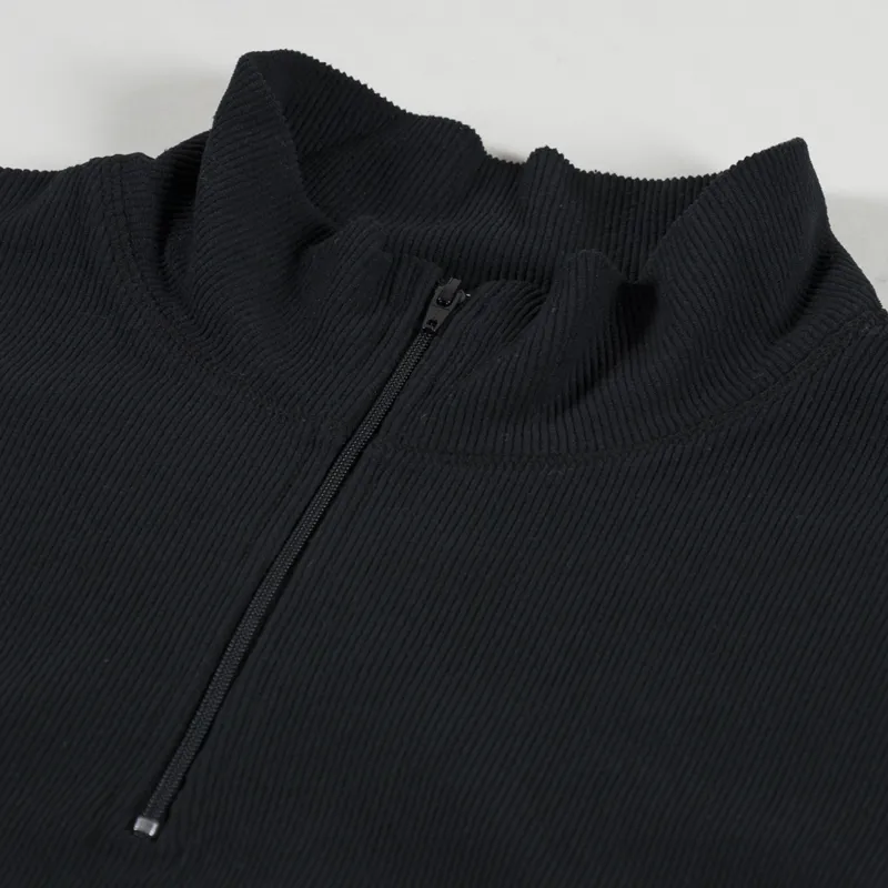 Girls of Dust Womens Zipper Pullover Rib Peluche Black-7