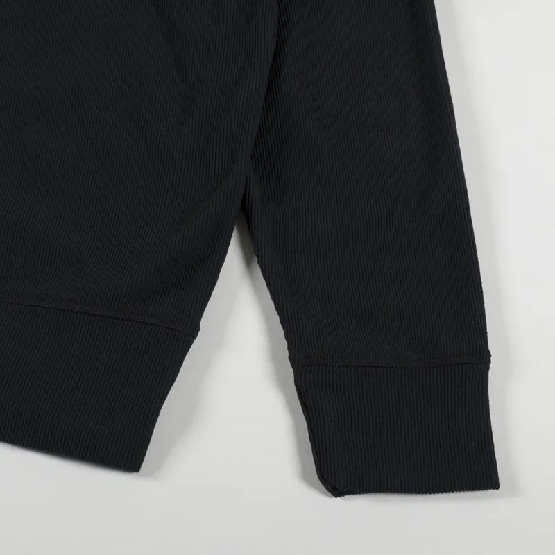 Girls of Dust Womens Zipper Pullover Rib Peluche Black-8