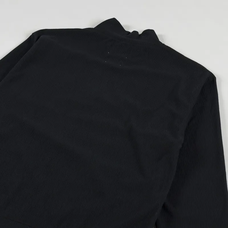 Girls of Dust Womens Zipper Pullover Rib Peluche Black-6