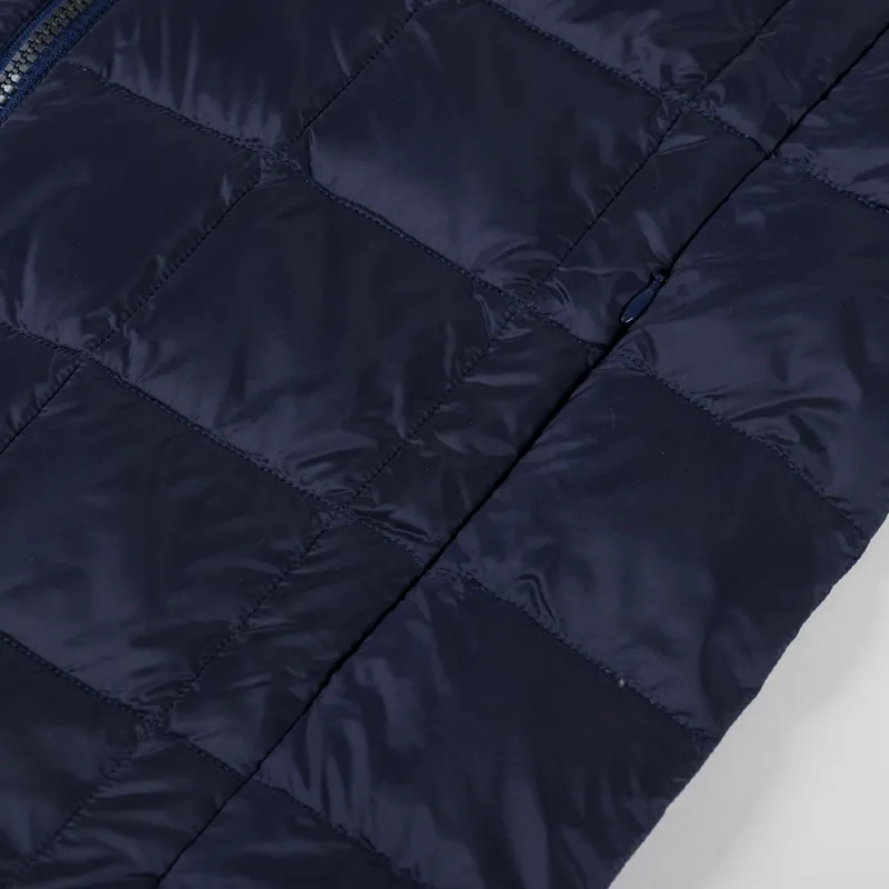 Taion Crew Neck Double Zip Down Vest Navy-8