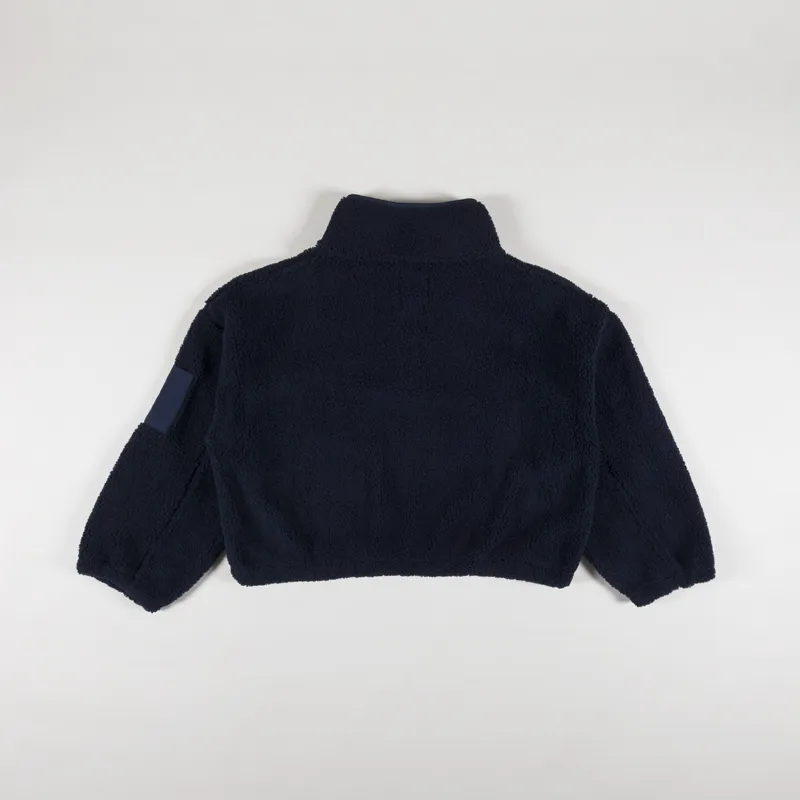 Girls of Dust Womens Marky Sweater Jumper Teddy Fleece Navy Blue