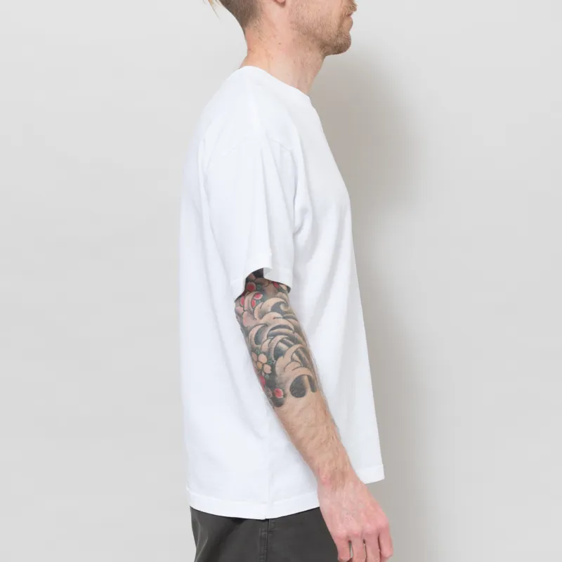 Dubbleware Slub Pocket T Shirt Bright White-4