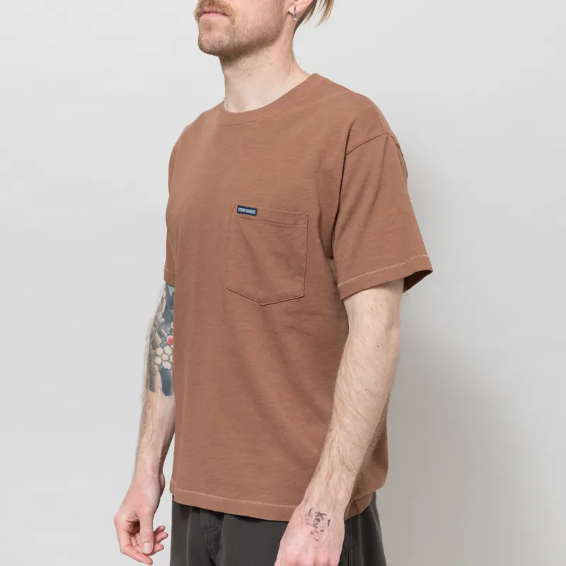 Dubbleware Slub Pocket T Shirt Cocao-1