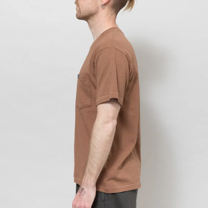 Dubbleware Slub Pocket T Shirt Cocao-2