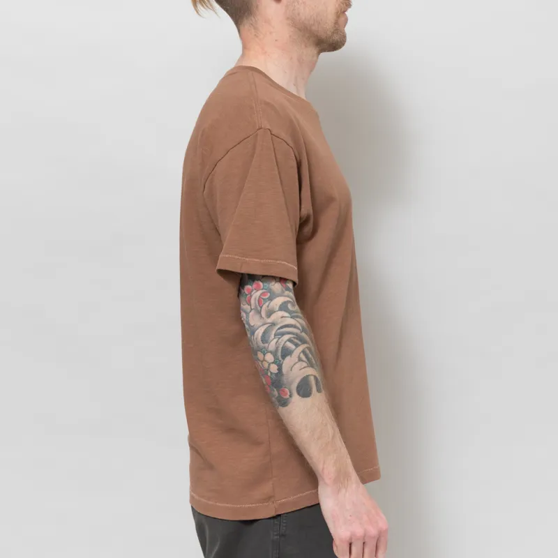 Dubbleware Slub Pocket T Shirt Cocao-4