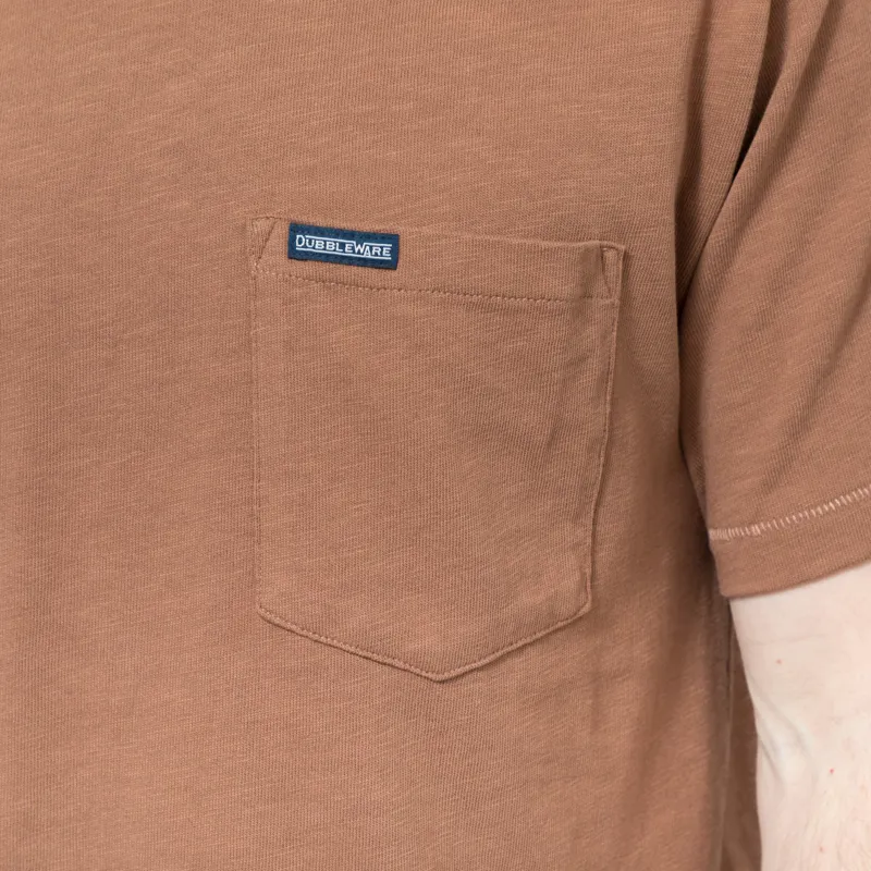 Dubbleware Slub Pocket T Shirt Cocao-5