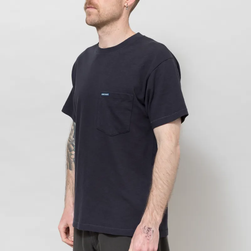 Dubbleware Slub Pocket T Shirt Dark Navy-1