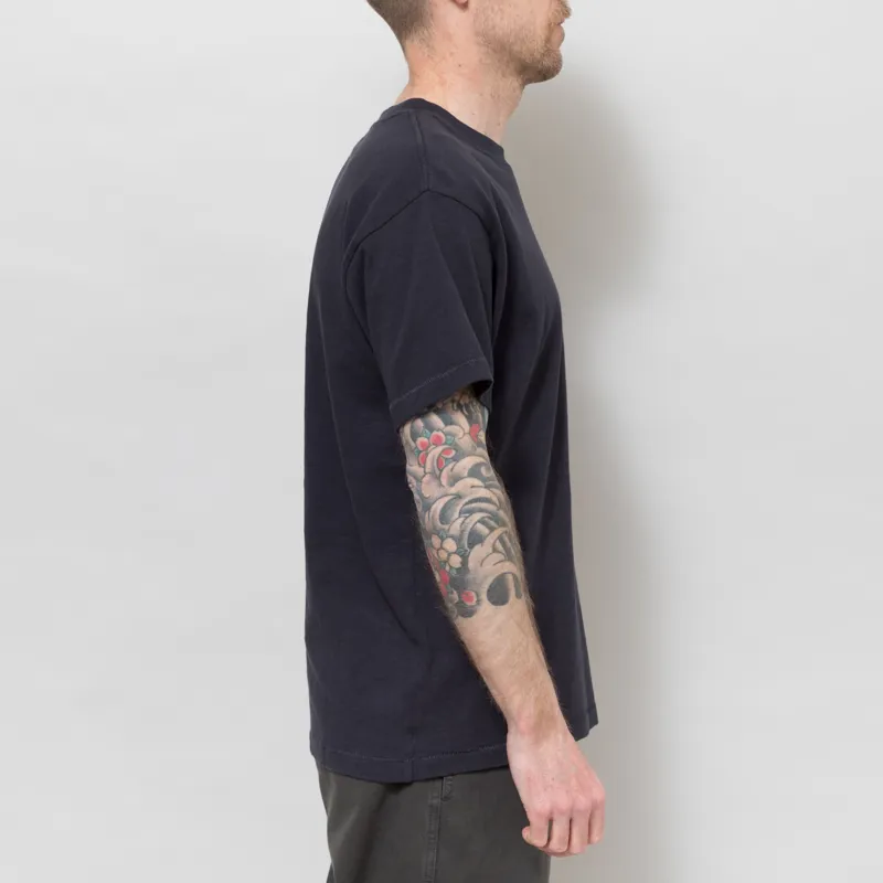 Dubbleware Slub Pocket T Shirt Dark Navy-4