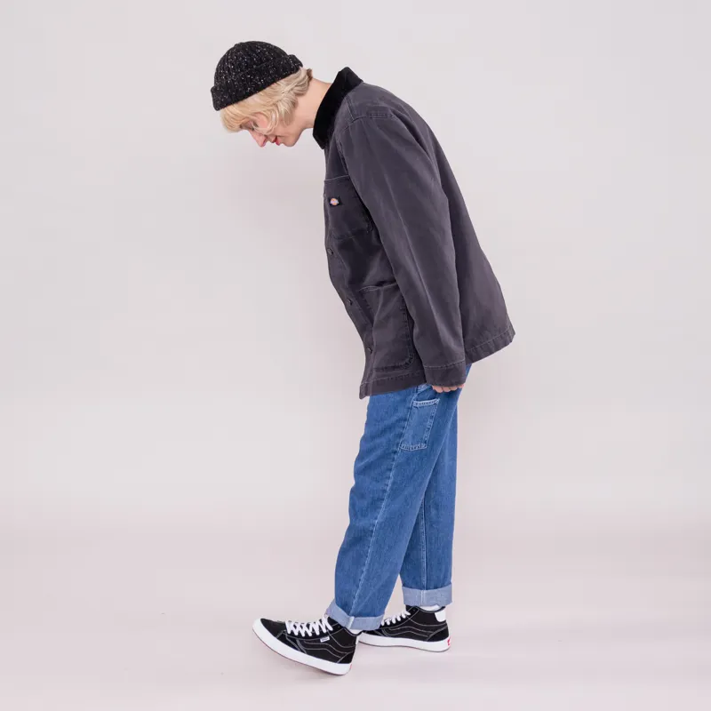 Dickies Womens Duck Canvas Chore Coat Stone Washed Black-2