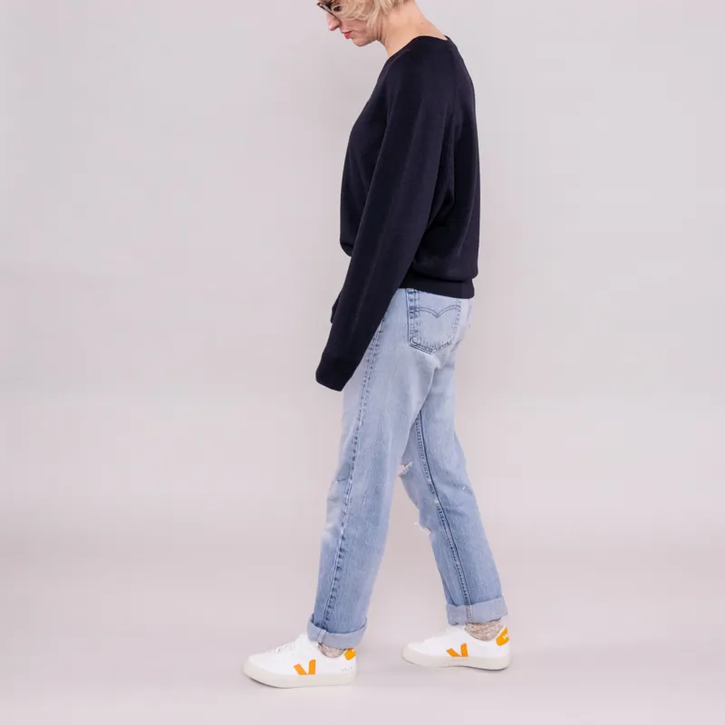 Fred Perry Womens V Neck Jumper Navy-3