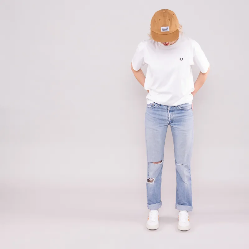 Fred Perry Womens Crew Neck T Shirt White-2