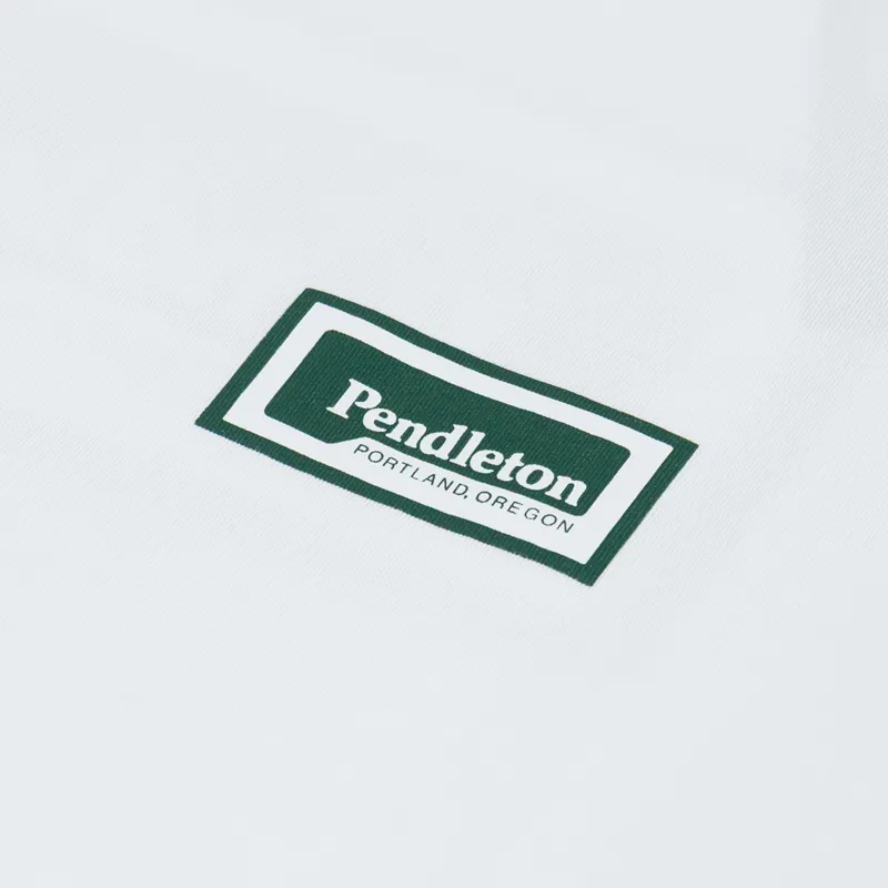 Pendleton Patch Graphic T Shirt Bright White-5