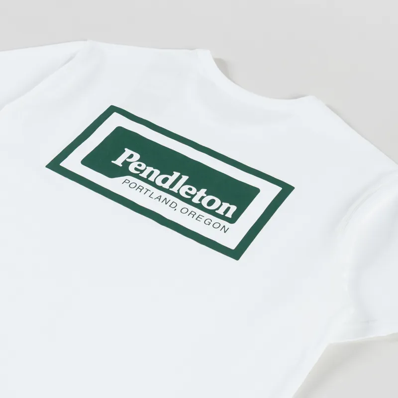 Pendleton Patch Graphic T Shirt Bright White-2
