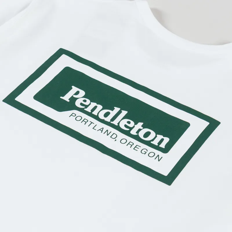 Pendleton Patch Graphic T Shirt Bright White-4