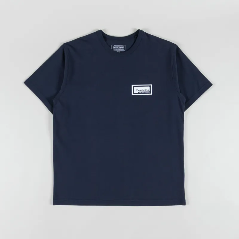 Pendleton Patch Graphic T Shirt Dark Navy-1