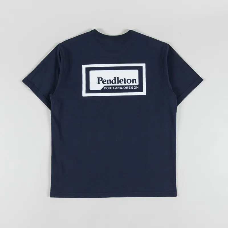 Pendleton Patch Graphic T Shirt Dark Navy