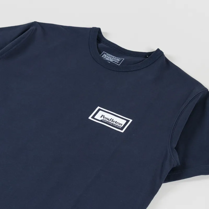 Pendleton Patch Graphic T Shirt Dark Navy-3