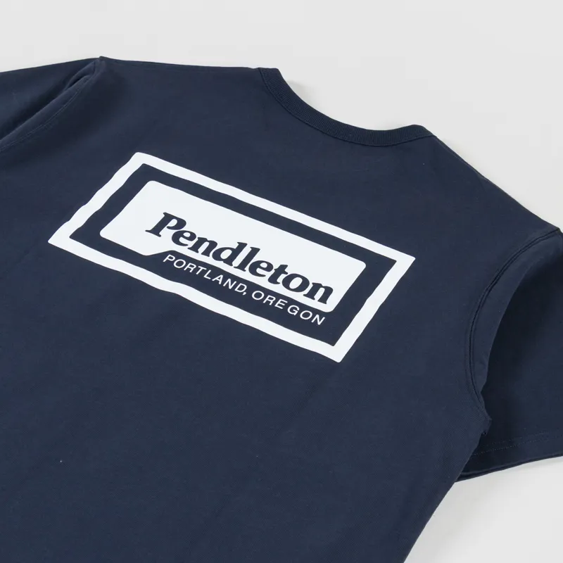 Pendleton Patch Graphic T Shirt Dark Navy-2