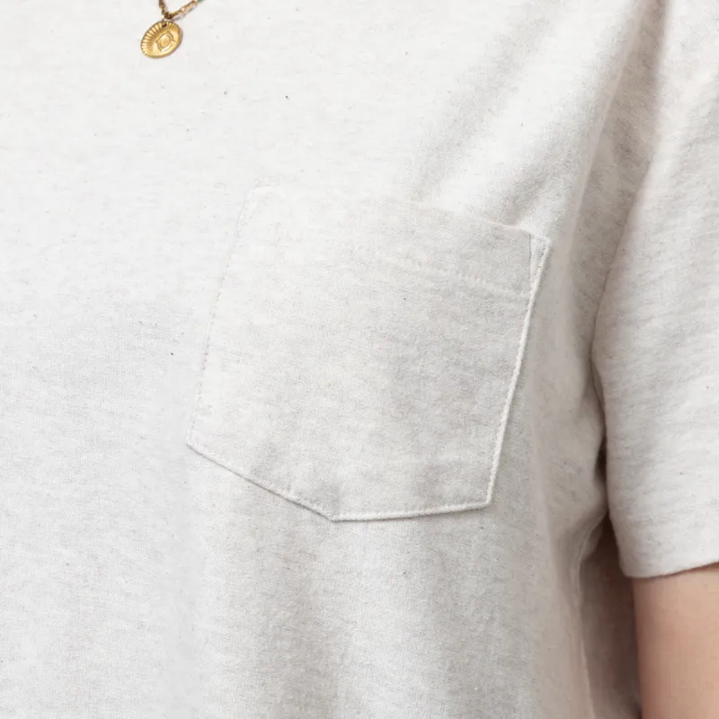 Girls Of Dust Womens Pocket T Shirt Cotton Melange Raffia-6