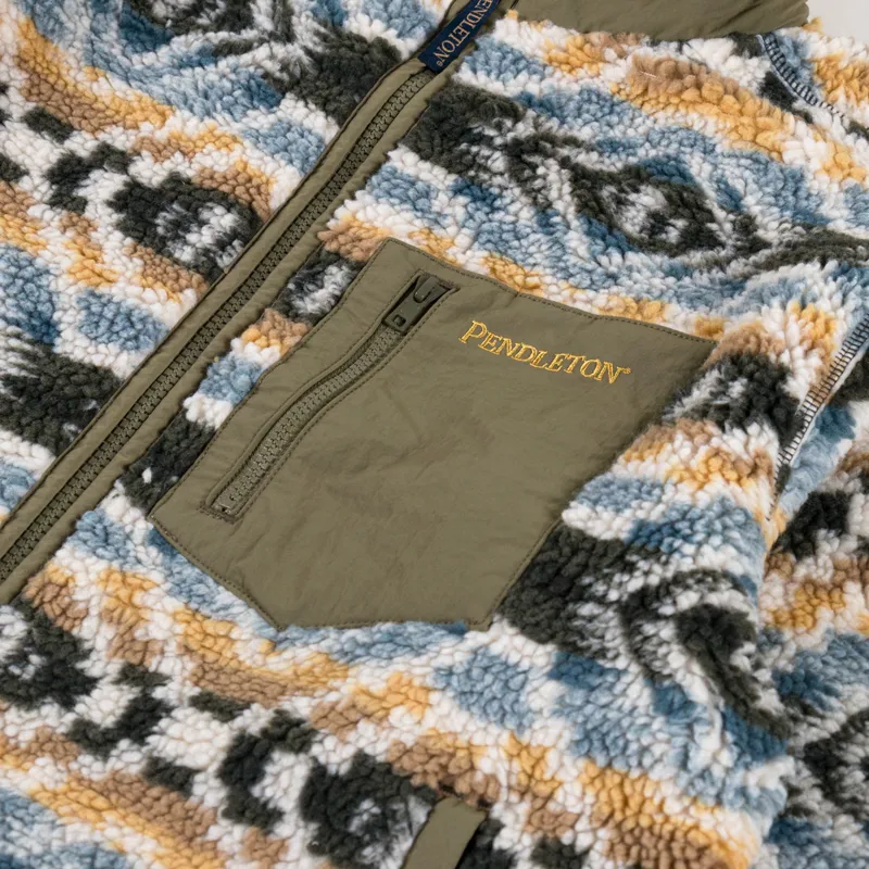 Pendleton Full Zip Fleece Jacket Abiquiu Sky-8