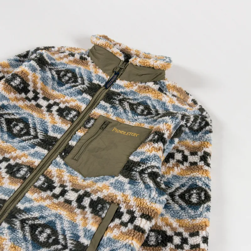 Pendleton Full Zip Fleece Jacket Abiquiu Sky-3