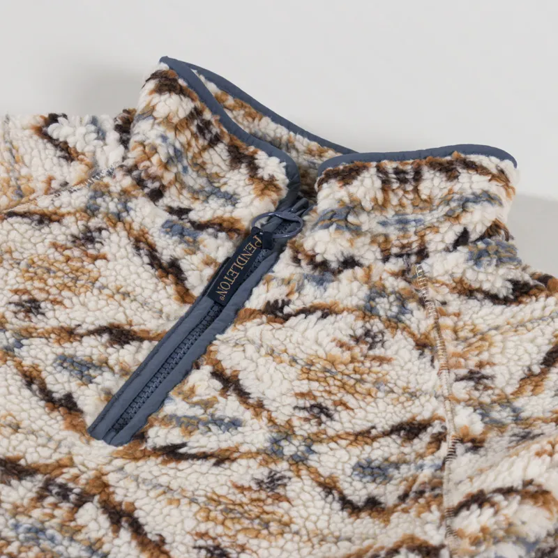 Pendleton Pullover Quarter Zip Fleece Jacket Trapper Peak-4