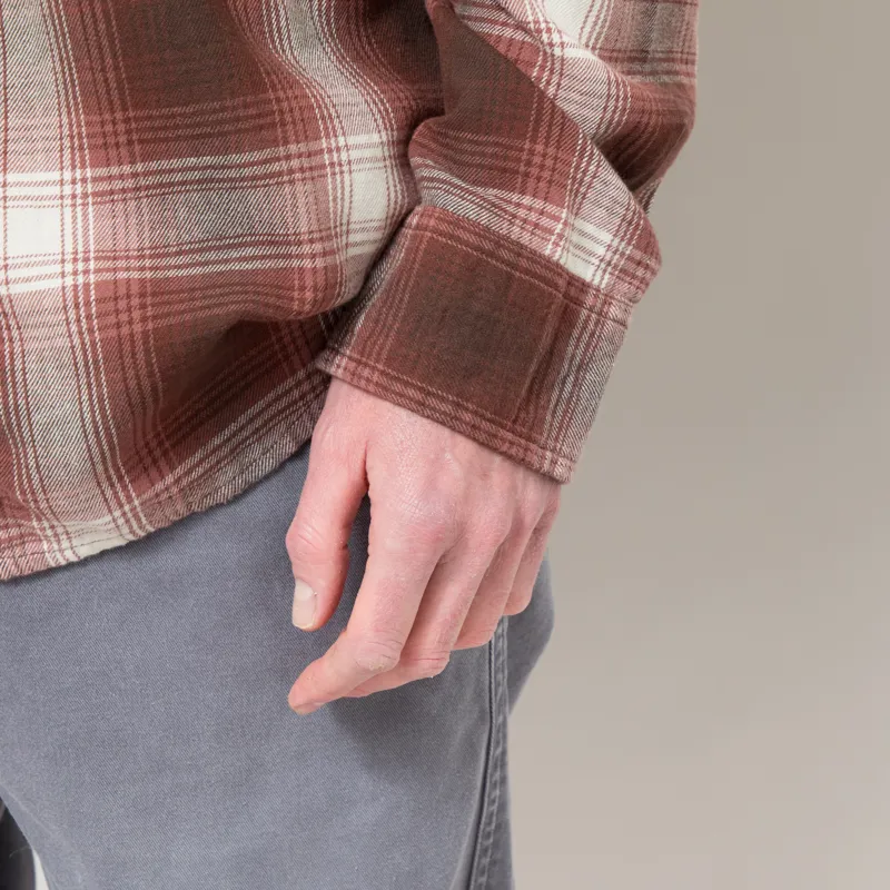 Dubbleware Heritage Check Workshirt Brown Maroon Plaid-9