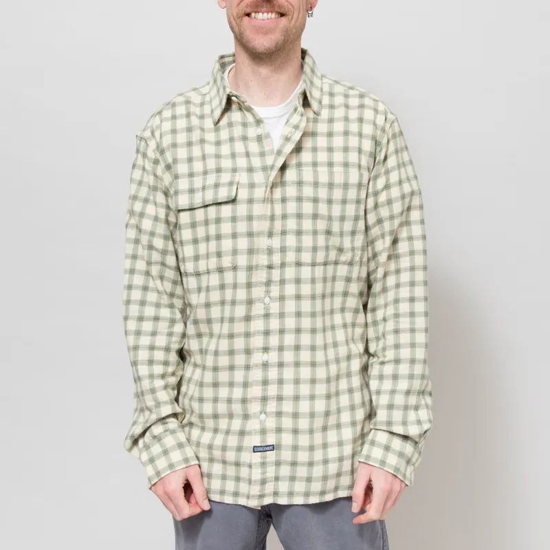 Dubbleware Heritage Check Workshirt Green Plaid