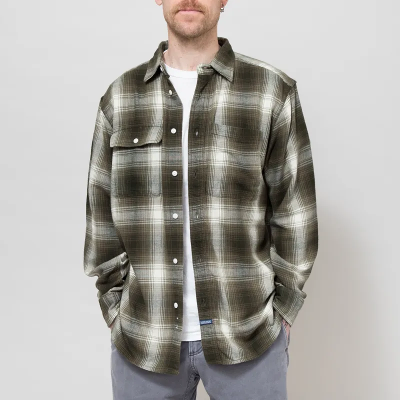 Dubbleware Heritage Check Workshirt Moss Plaid