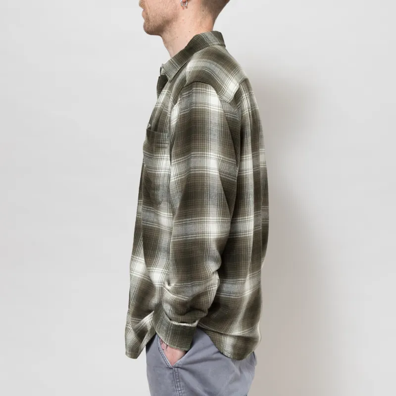 Dubbleware Heritage Check Workshirt Moss Plaid-2