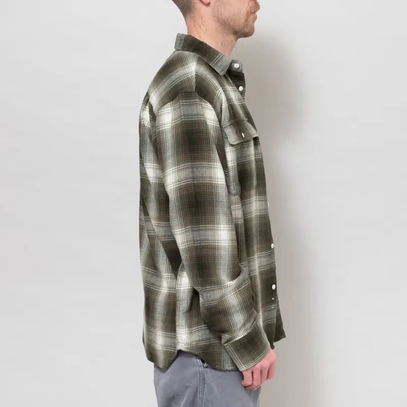 Dubbleware Heritage Check Workshirt Moss Plaid-4